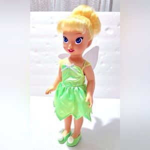 TinkerBell Playmate Toys 2002 Disney Fairies Vinyl Doll With Dress And Shoes